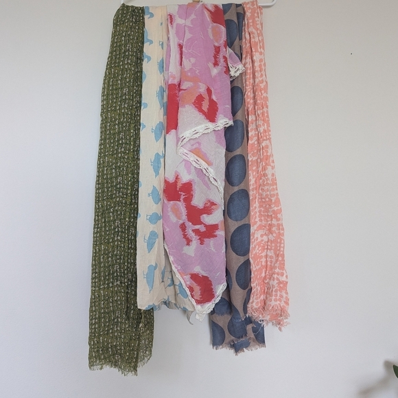 Scarf BUNDLE of 5 Anthropology Nordstrom J.Crew Boutique - Picture 1 of 5